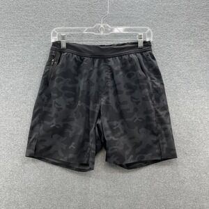 Ten Thousand Shorts Mens Small Black Camo Interval Athletic 7 In Gym Run Lined